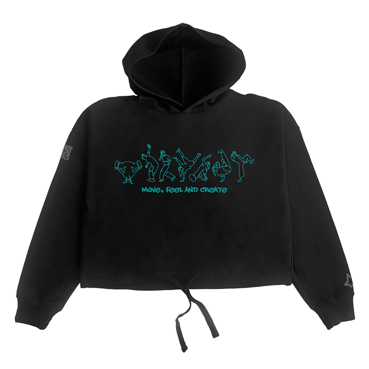 POLERÓN CROPTOP OVERSIZE - B GIRL AZUL