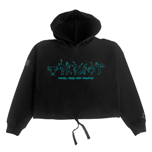 POLERÓN CROPTOP OVERSIZE - B GIRL AZUL